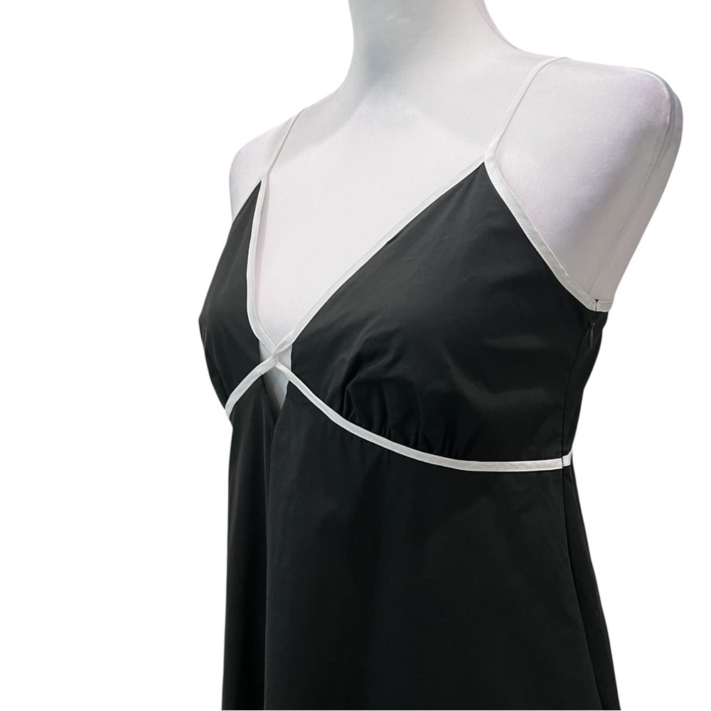 Rails Jessa Cutout Maxi Dress Adjustable Straps Contrast Trim Black White M NWT - Picture 11 of 16